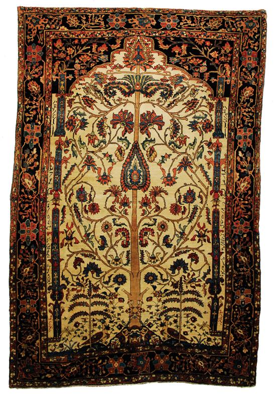 Appraisal: SAROUK FERRAGHAN PRAYER RUG Persia circa feet inches x feet