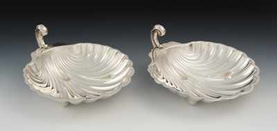 Appraisal: Two Sterling Silver Shell Dishes by International Silver Co ca