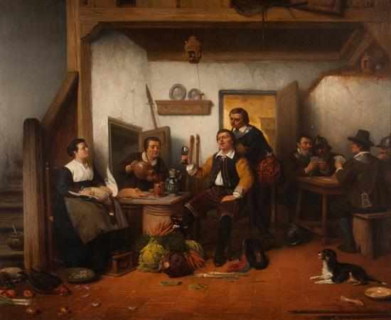 Appraisal: Dutch School late th century Tavern Scene oil on panel