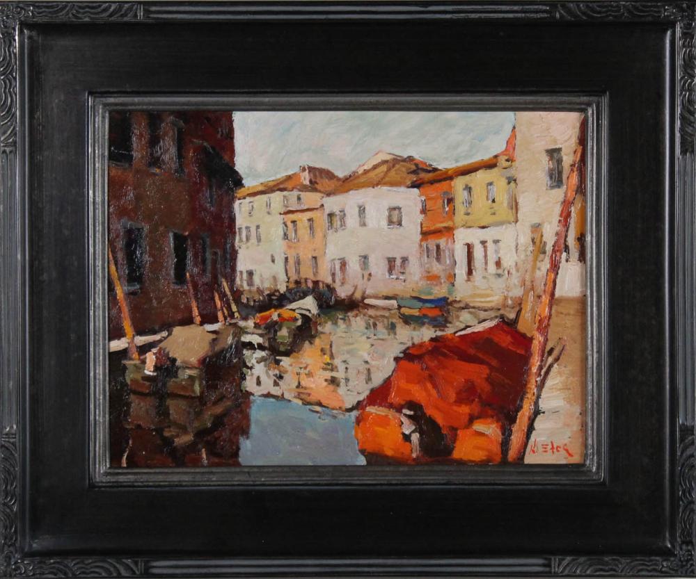 Appraisal: NICK STOQ United States st century oil on board Venice