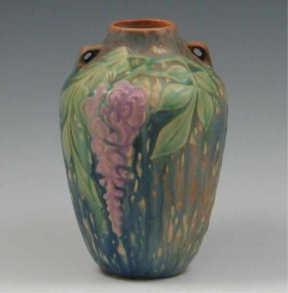 Appraisal: Roseville Wisteria Vase marked hand script blue very fine hairline