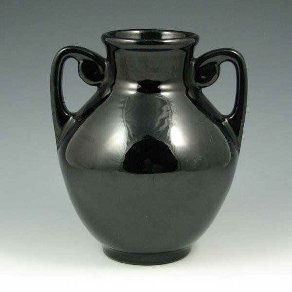 Appraisal: Roseville Rosecraft Black - handled vase Unmarked Excellent condition tall