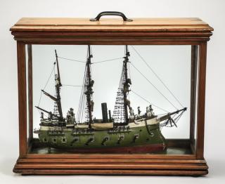 Appraisal: Model of a three masted frigate circa l Model of