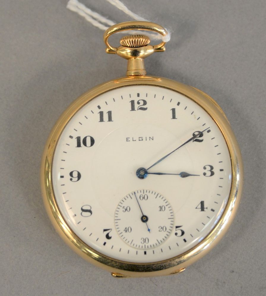 Appraisal: K Elgin open face pocket watch mm K Elgin open