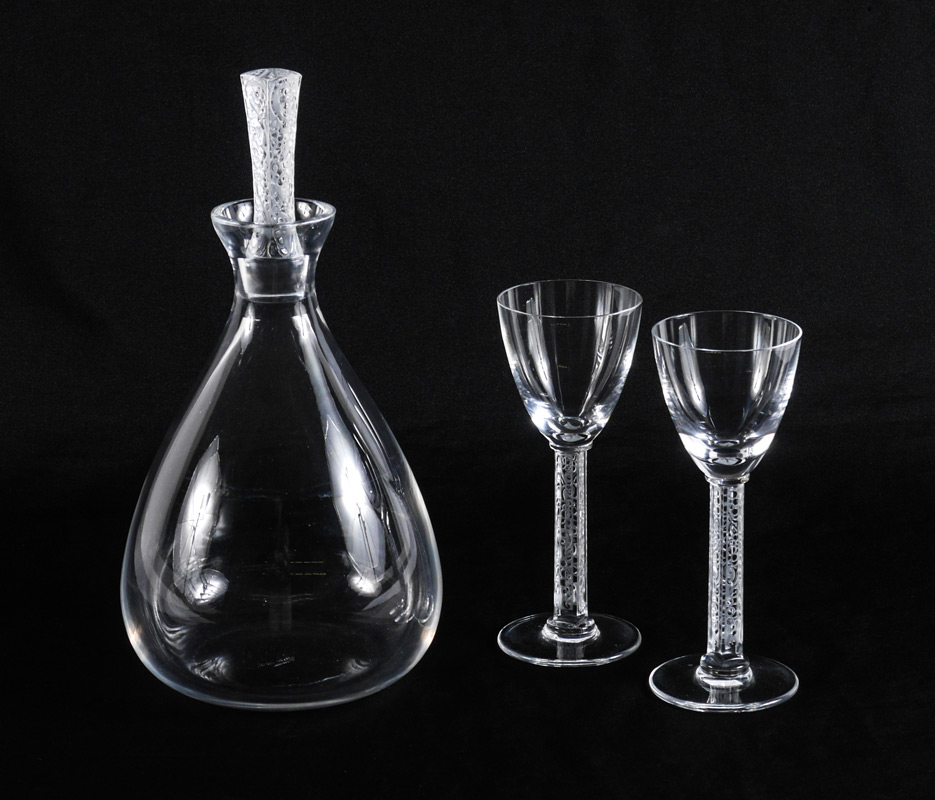 Appraisal: PIECE LALIQUE PHALSBOURG CORDIAL SET pieces of Lalique crystal in