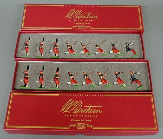 Appraisal: Two identical boxed nine-piece sets of Britains French Army rd