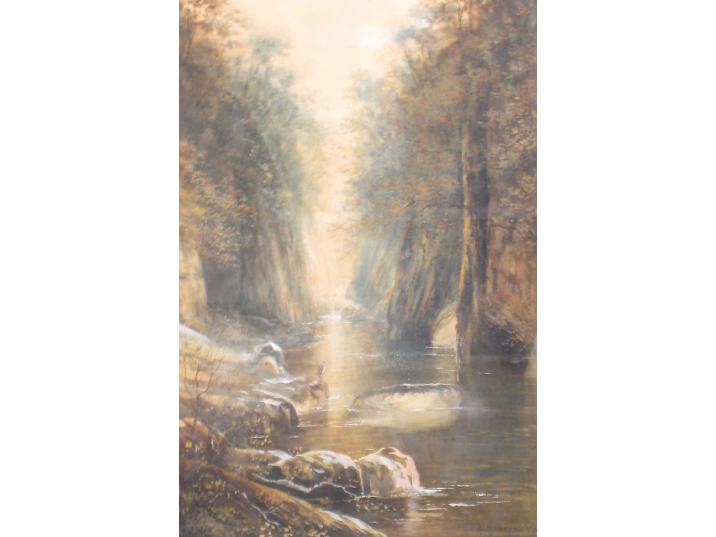 Appraisal: A H M DRINKWATER A Tranquil river Landscape signed watercolour