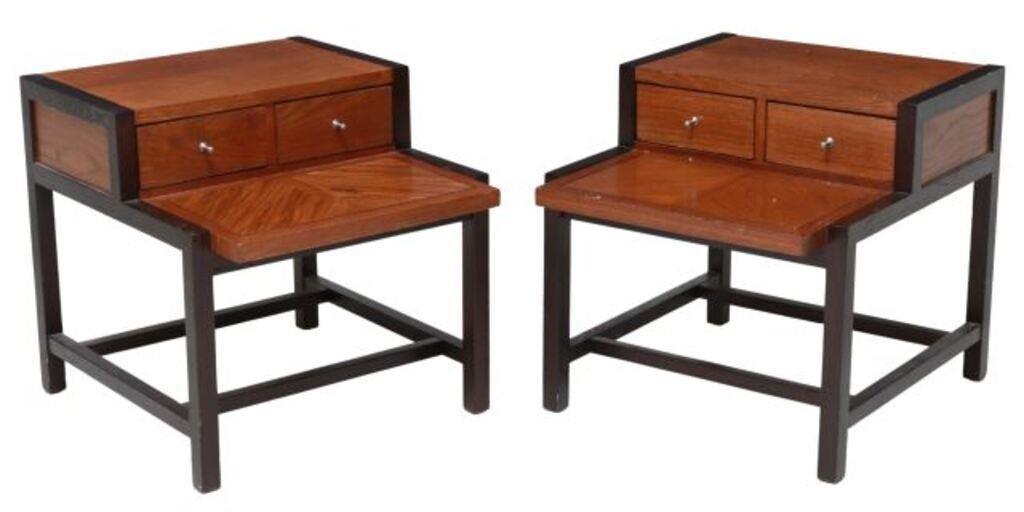 Appraisal: pair Modern design side tables attributed by consignor to American