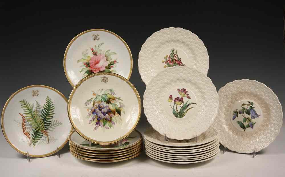 Appraisal: ENGLISH PLATES IN SETS - Scalloped Edge Embossed Copeland Spode