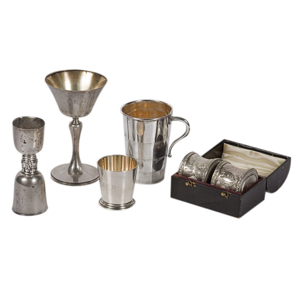 Appraisal: Group of Silver Cups Approximately thirty pieces Total approximately ounces