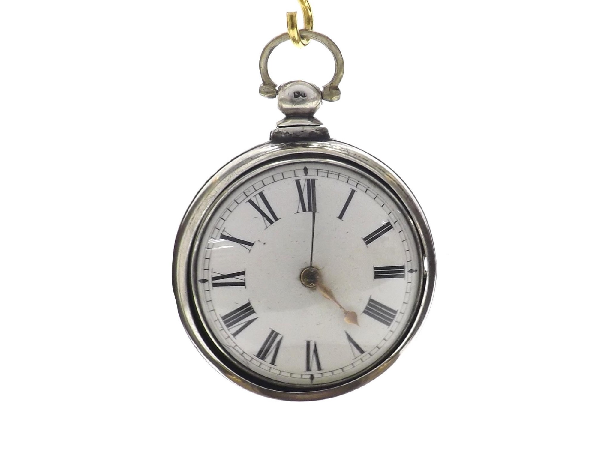 Appraisal: Silver pair cased verge pocket watch in need of repair