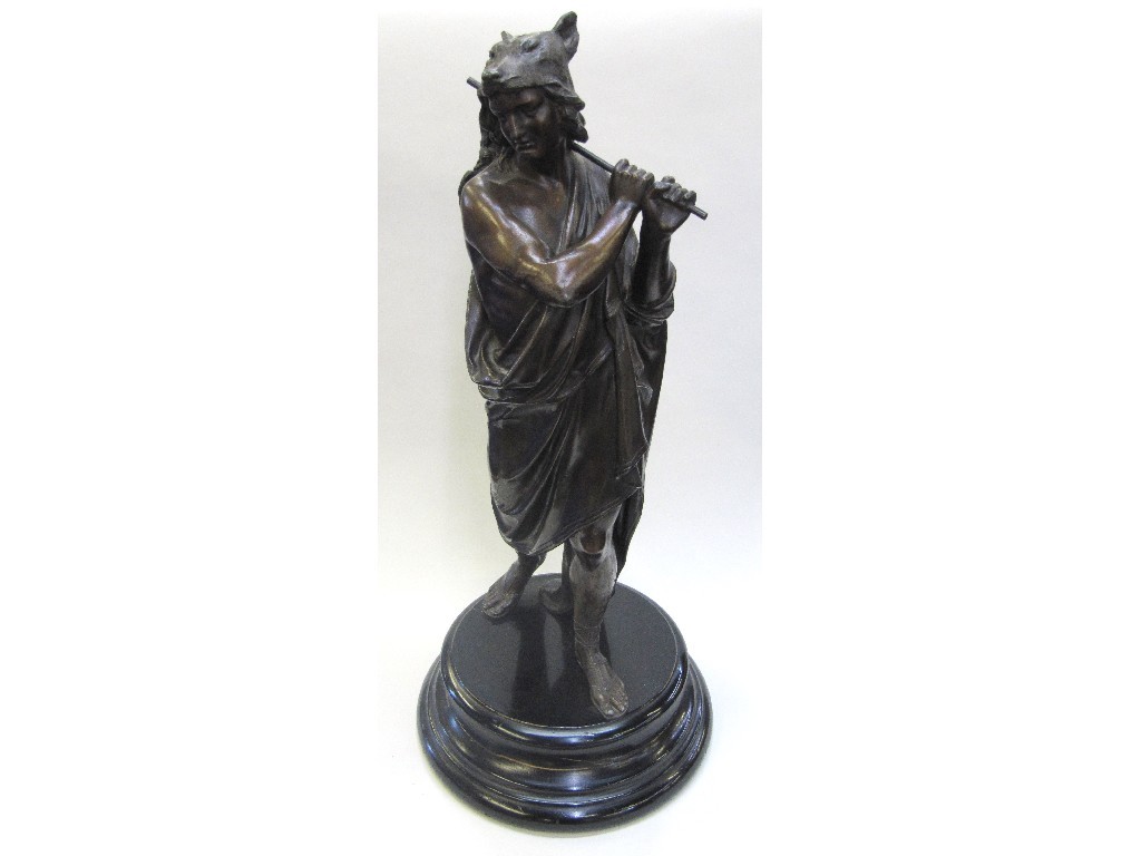 Appraisal: Pair of bronzed spelter figures modelled as a woman with