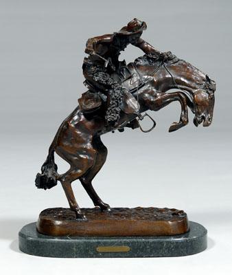 Appraisal: Bronze after Remington quot Wooly Chaps quot th century aftercast