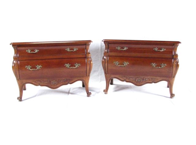 Appraisal: Pair of John Widdicomb Two-Drawer Stands French period style with