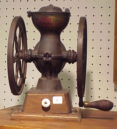 Appraisal: Landers Frary Clark New Britain coffee mill double wheel partial