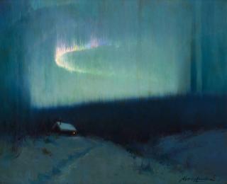 Appraisal: SYDNEY LAURENCE - Northern Lightsoil on canvas x inchessigned lower