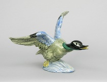 Appraisal: A Glazed Ceramic Stangl Duck A polychrome glazed ceramic duck