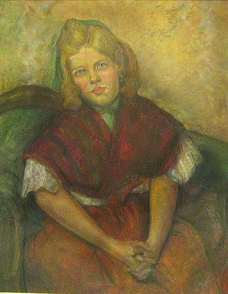 Appraisal: Continental School th Century A portrait of a young girl