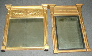 Appraisal: An early th century gilt composition framed rectangular wall mirror