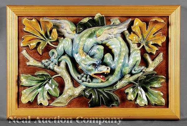 Appraisal: A Pair of Continental Majolica Plaques late th early th