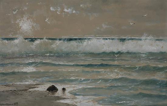 Appraisal: Edmund Darch Lewis American - Coastal Scene with Breaking Waves