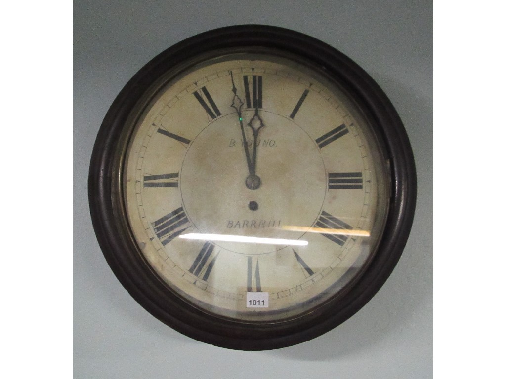 Appraisal: Circular wall clock named B Young Barrhill