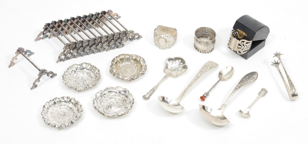 Appraisal: ESTATE COLLECTION OF STERLING SILVERPLATE assembled pieces total Sterling pieces