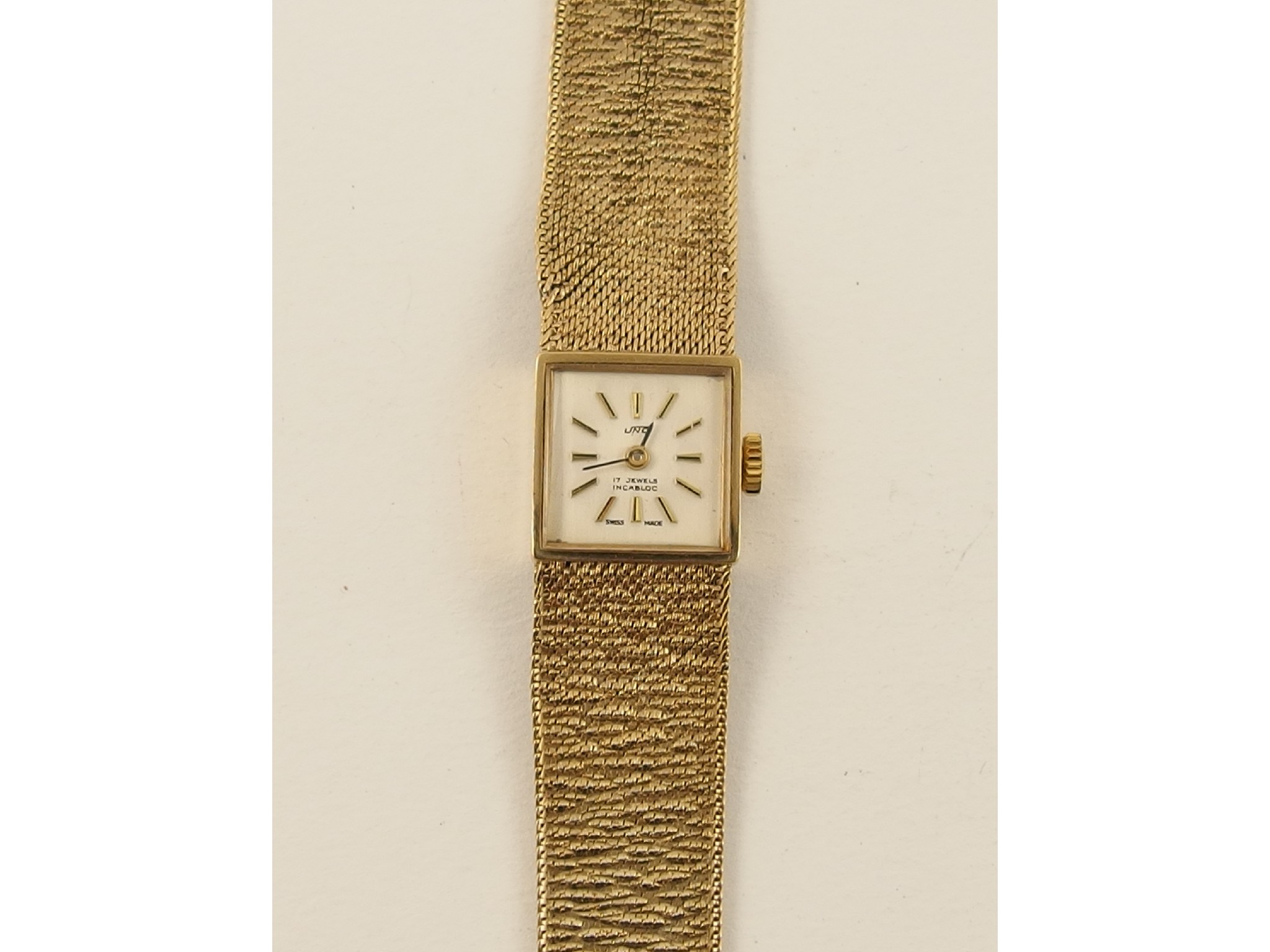 Appraisal: A ct ladies Uno vintage watch with integral woven strap