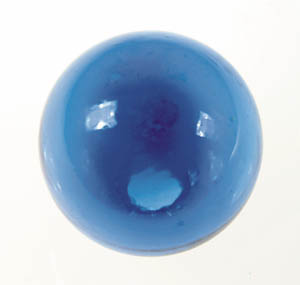 Appraisal: RARE COBALT BLUE TARGET BALL -pc mold no design CONDITION