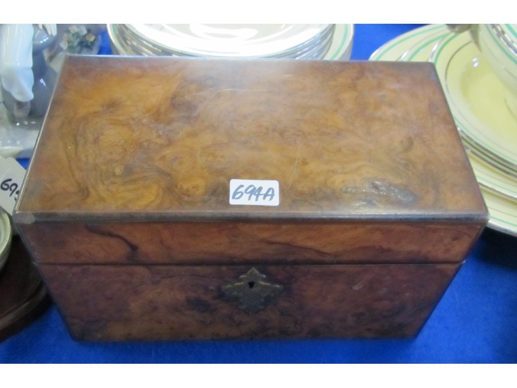 Appraisal: Walnut tea caddy