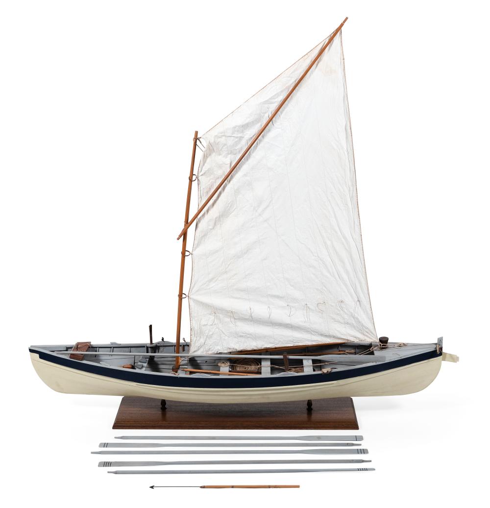 Appraisal: MODEL OF A WHALEBOAT TH CENTURY TOTAL HEIGHT APPROX LENGTH