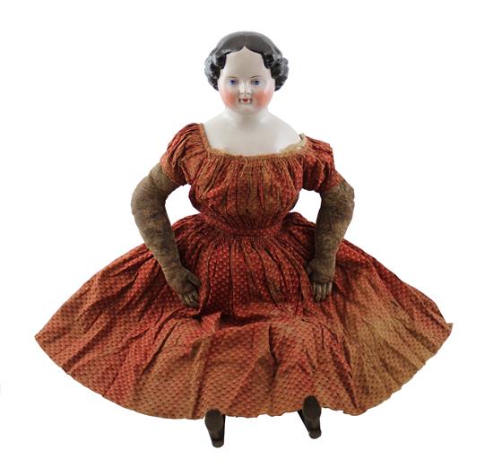 Appraisal: DOLL German low brow china head doll porcelain head and