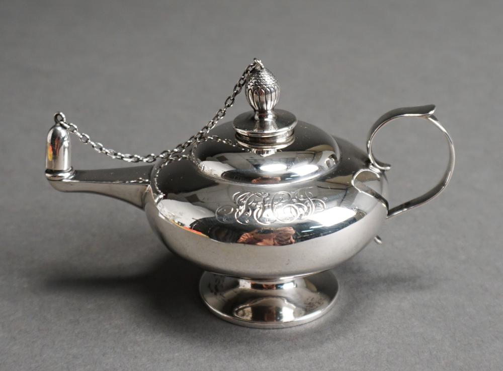 Appraisal: Sterling Silver Oil Lamp by Theodore B Starr NY ozt