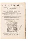 Appraisal: ATHENAEUS Dipnosophistarum sive Coenae sapientium libri XV Latin translation by