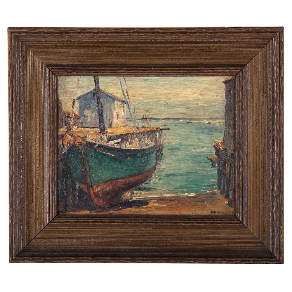 Appraisal: Max Kuehne High and Dry Provincetown oil German American -