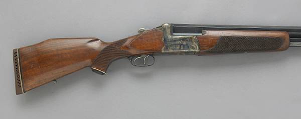 Appraisal: A massive Austrian gauge o u boxlock ejector shotgun by