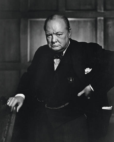 Appraisal: KARSH YOUSUF - Portrait of Sir Winston Churchill Silver print