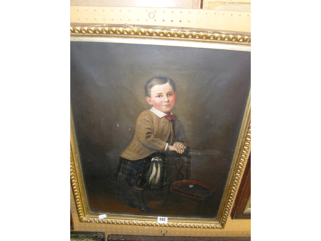 Appraisal: A late th century oil painting on canvas portrait of