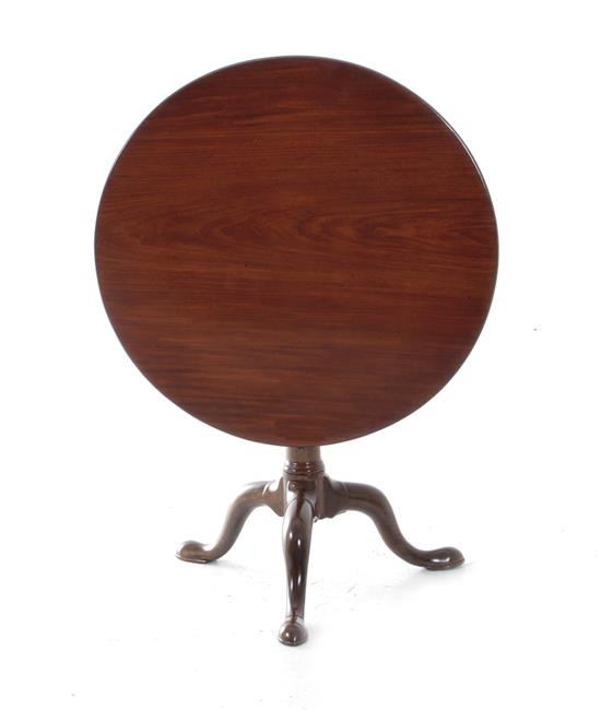 Appraisal: Southern walnut tilt-top table North Carolina or Virginia circa -