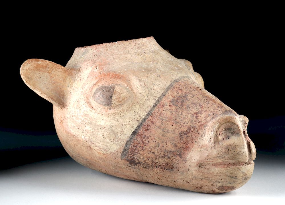 Appraisal: Moche Chimu Pottery Vessel - Llama Head Pre-Columbian North-Central Coast