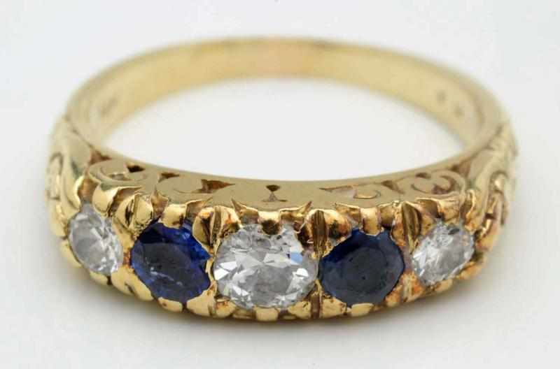 Appraisal: K Y Gold Diamond Sapphire Ring Weight dwt Jewelry Condition