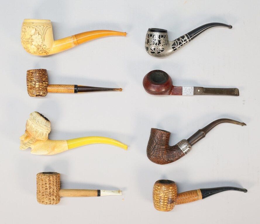 Appraisal: GROUPING OF VINTAGE PIPESDr Grabon Viscount pipe marked Imported Briar