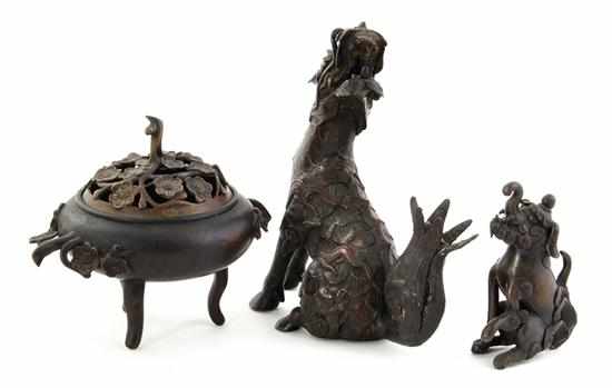 Appraisal: Collection of Asian bronzes th century and later consisting of