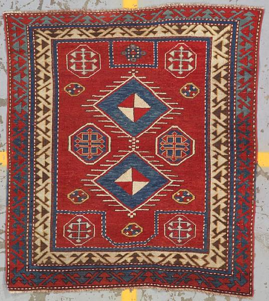 Appraisal: A Kazak rug Caucasus last quarter th century size approximately