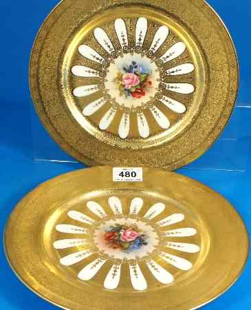 Appraisal: Aynsley Rich Gold Accented Boxed Collector Plates ''