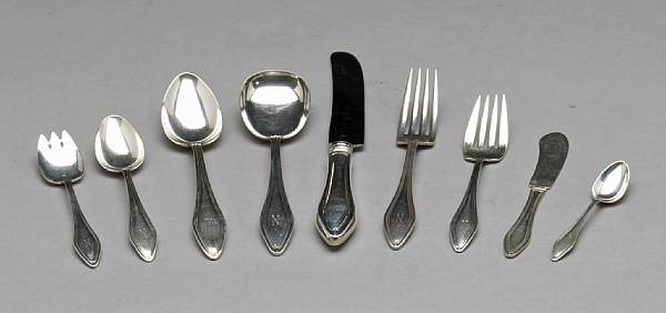 Appraisal: A sterling flatware set with caseTowle Silversmiths Newburyport MAMary Chilton