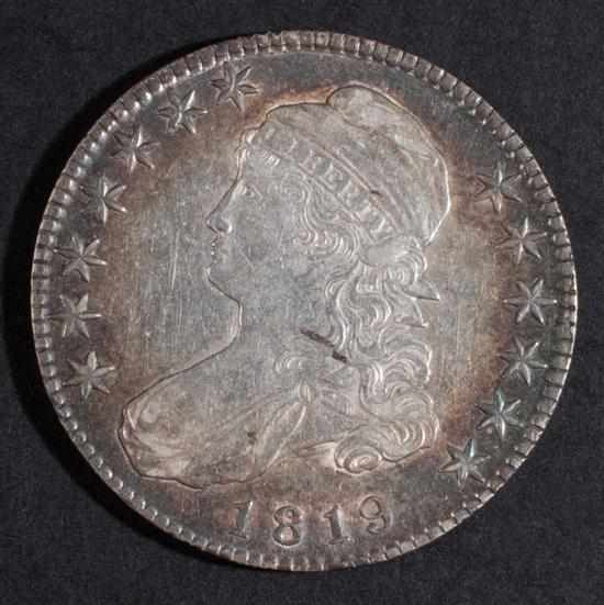 Appraisal: United States capped bust type silver half dollar AU- obverse