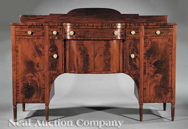 Appraisal: An American Federal Mahogany Sideboard early th c the top