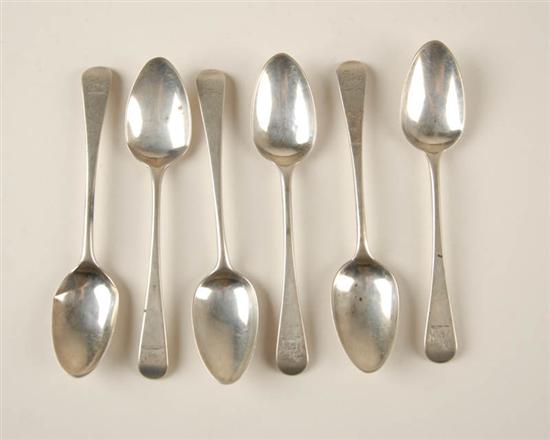 Appraisal: Six George III Sterling Coffee Spoons four bearing the London