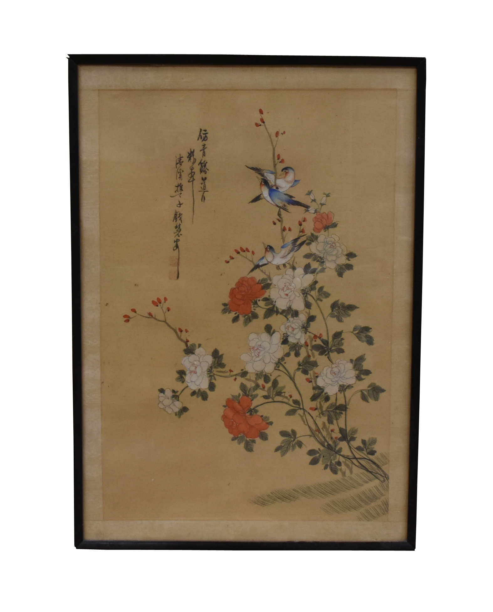 Appraisal: CHINESE PAINTING OF FLOWERS BIRDS BY QIAN HUIAN Chinese painting